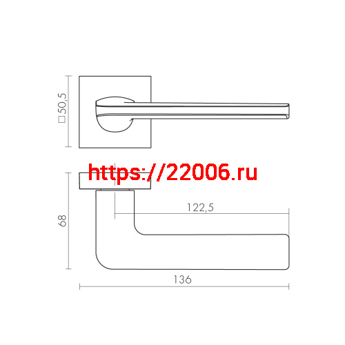 Ручка Fuaro (Фуаро) раздельная K.DM51.FLOW (FLOW DM) BL-24 черный фото 2 Ручка Fuaro (Фуаро) раздельная K.DM51.FLOW (FLOW DM) BL-24 черный фото 2