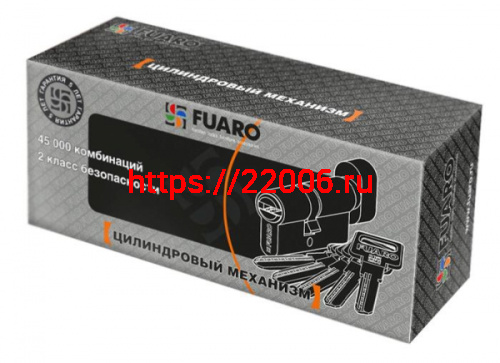 Цилиндровый механизм Fuaro (Фуаро) с вертушкой R602/60 mm (25+10+25) PB латунь 5 кл. фото 2