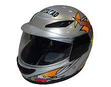 Шлем интеграл "Safelead" HF-908 (619) Детский E05 BLACK, TB-SILVER размер S (16 шт.)