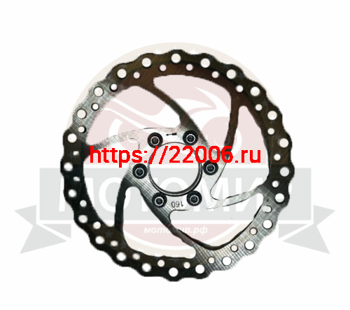 Диск тормозной для велосипеда 160мм резьбовой