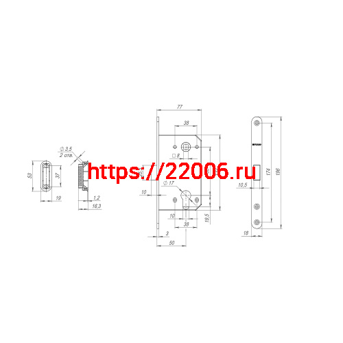 Корпус Fuaro (Фуаро) врезного замка MAGNM85C-50 (M85C-50) AB бронза фото 3 Корпус Fuaro (Фуаро) врезного замка MAGNM85C-50 (M85C-50) AB бронза фото 3