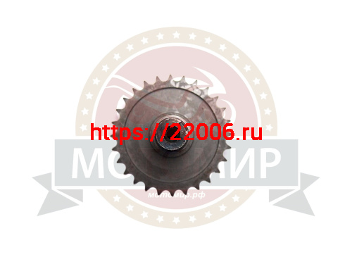 Звезда 28 зуб. ведомая в сборе с валом d20-30мм, шпонка 7мм, LIFAN 168F-R (23571) Звезда 28 зуб. ведомая в сборе с валом d20-30мм, шпонка 7мм, LIFAN 168F-R (23571)