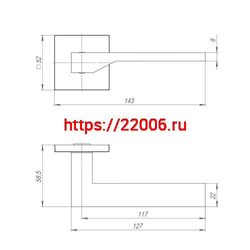 Ручка Ajax (Аякс) раздельная K.JS51.CLEVER SSC-16 сатинированный хром фото 2 Ручка Ajax (Аякс) раздельная K.JS51.CLEVER SSC-16 сатинированный хром фото 2