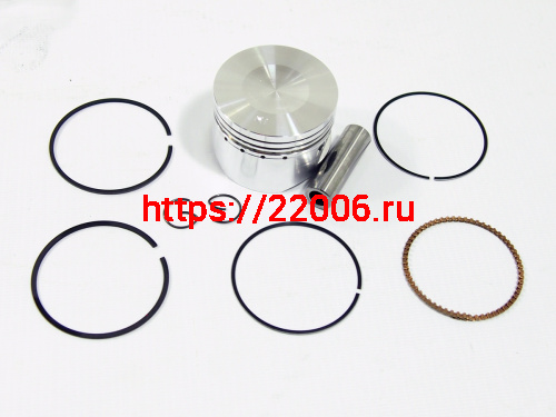 Поршень 52,40 мм 4 такт. Delta 110 см3, TTR125, Kayo (кольца, палец d13мм, стопорн кольца) STD
