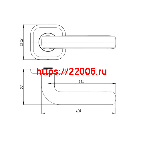 Ручка Fuaro (Фуаро) раздельная K.TRD62.TOROID.LITE BL-24 черный Ручка Fuaro (Фуаро) раздельная K.TRD62.TOROID.LITE BL-24 черный