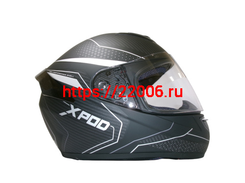 Шлем TVS RACING (Индия) XPOD DULL BLACK SILVER размер XL фото 4 Шлем TVS RACING (Индия) XPOD DULL BLACK SILVER размер XL фото 4
