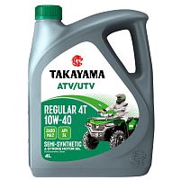 Масло TAKAYAMA REGULAR,  4T 10W40  ATV/UTV SL MA-2  п/синт, 4 литра  6056118