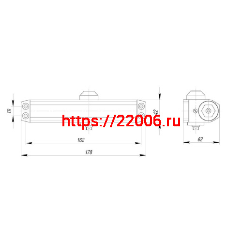 Доводчик Ajax (Аякс) дверной DCTR50-100 (TDR-100) 50-100кг BR коричневый фото 3 Доводчик Ajax (Аякс) дверной DCTR50-100 (TDR-100) 50-100кг BR коричневый фото 3