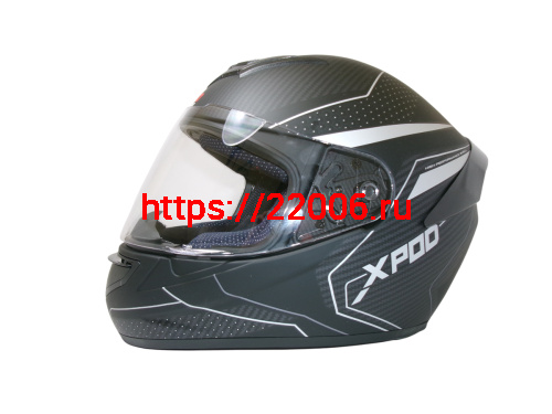 Шлем TVS RACING (Индия) XPOD DULL BLACK SILVER размер XL фото 2 Шлем TVS RACING (Индия) XPOD DULL BLACK SILVER размер XL фото 2