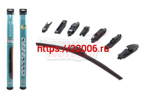 Щётка стеклоочистителя бескаркасная Sport-Design HEMEN 480 мм + 8 адаптеров (HBL480)