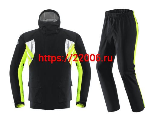Дождевик SCOYCO RC09 черный с зеленым, р-р  M