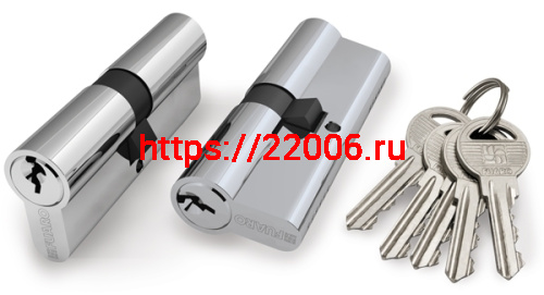 Цилиндровый Fuaro (Фуаро) механизм (100 ZA/80) 1000ZAKey80(30+10+40) CP хром 5Key