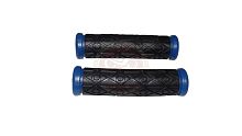 Грипсы для велосипеда 122мм, сине-черные, JK81912002