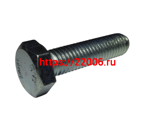 Болт оси катка М10*40мм (М10*35мм) оц.кл.пр.8,8  DIN 933 фото 2