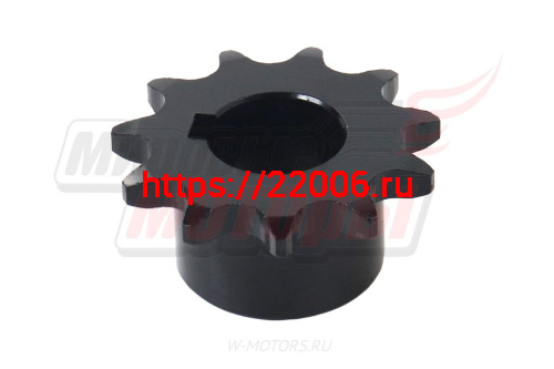 Звезда ведущая 11z мотобуксировщика (d=25мм, шаг 15,875, шпонка 8мм) фото 2