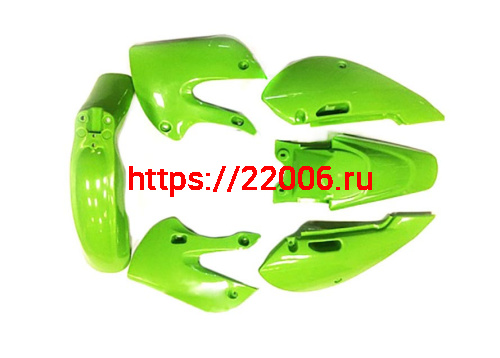 Комплект пластика для питбайка KLX (зеленый) Комплект пластика для питбайка KLX (зеленый)
