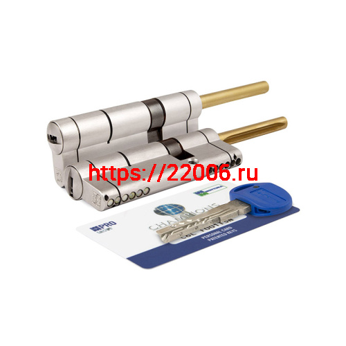 Цилиндровый механизм Mottura (Моттура) под вертушку (дл. шток) CP4P363101C5 (67 мм/31+10+26), МАТ.НИКЕЛЬ