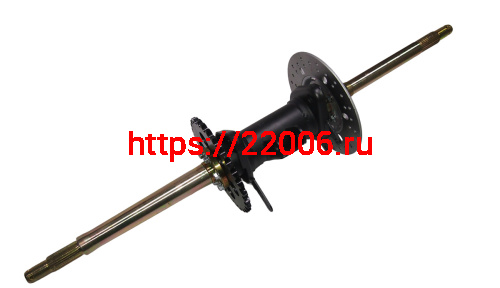 Ось задняя (810мм*М20*1,5мм) ATV TUNGUS 250 в сборе (корпус поднипника, диск тормоза, звезда) Ось задняя (810мм*М20*1,5мм) ATV TUNGUS 250 в сборе (корпус поднипника, диск тормоза, звезда)