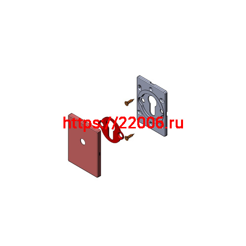 Накладка Fuaro (Фуаро) на шток цилиндра ESC.O.RL/K.486 (ESC 486-O RL) CP хром (1шт.) фото 2