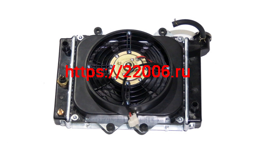 Радиатор охлаждения трицикл 350 см3 (тосол) в сборе с вентиллятором фото 2 Радиатор охлаждения трицикл 350 см3 (тосол) в сборе с вентиллятором фото 2