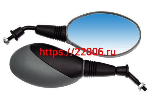 Зеркала заднего вида №23 пластик литой корпус серый М8 Зеркала заднего вида №23 пластик литой корпус серый М8