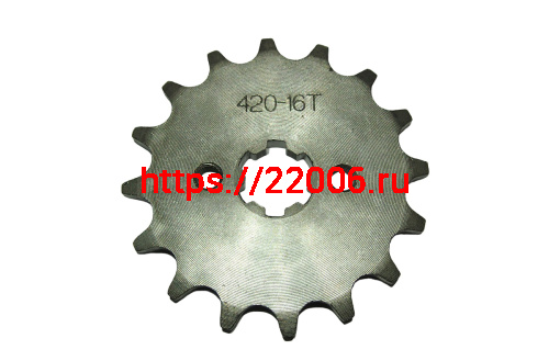 Звезда 16 зуб. (420) (d14-17, 2х30) цепи, ведущая ОВ-70 Zodiak, Альфа, Дельта Звезда 16 зуб. (420) (d14-17, 2х30) цепи, ведущая ОВ-70 Zodiak, Альфа, Дельта