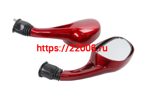 Зеркала (066) пласт. "Каплевидные" объемные красные d=8 mm (в уп. 40 пар) Зеркала (066) пласт. "Каплевидные" объемные красные d=8 mm (в уп. 40 пар)