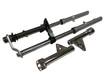 Вилка телескопическая передняя  Альфа в сборе (перо 27 мм) ось 10мм (барабанный тормоз) стд