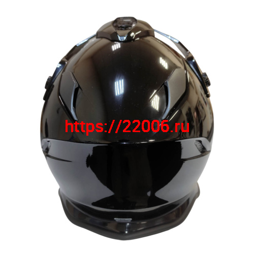 Шлем кроссовый со стеклом (туринг) СНЕГОХОДНЫЙ COBRA EC H331, черный, с ПОДОГРЕВОМ ВИЗОРА, размер L фото 4