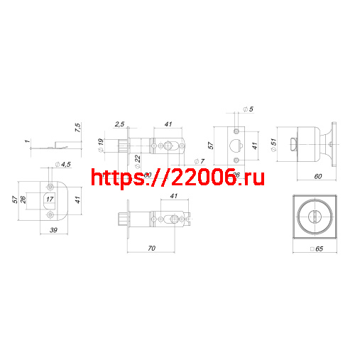 Ручка Punto (Пунто) защелка DK772/BL BL-BK (фик.) черный фото 3 Ручка Punto (Пунто) защелка DK772/BL BL-BK (фик.) черный фото 3