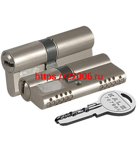 Цилиндровый Kale kilit (Кале килит) механизм 164 OBS SNE/110 (50+10+50) mm никель 5 кл. фото 3