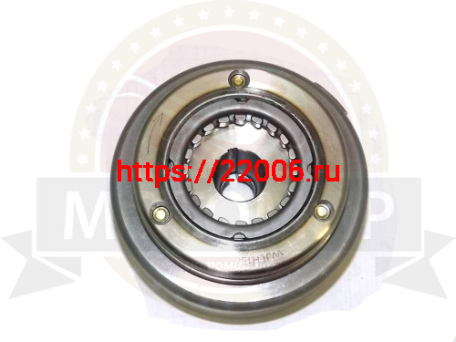 Маховик зажигания 166FMM в сборе с муфтой (E04-1) (НАБОР) Маховик зажигания 166FMM в сборе с муфтой (E04-1) (НАБОР)