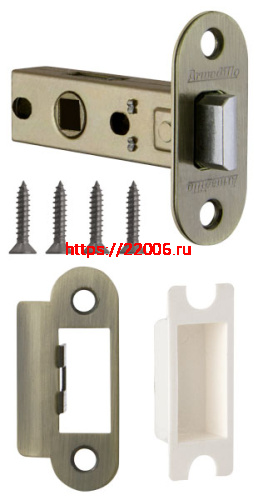 Защелка Armadillo (Армадилло) врезная LH 220-45-25 AB Бронза BOX /овал/ Защелка Armadillo (Армадилло) врезная LH 220-45-25 AB Бронза BOX /овал/