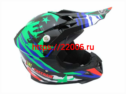 Мотошлем YM-211 KIDS Cross черный/freedom (M) Мотошлем YM-211 KIDS Cross черный/freedom (M)