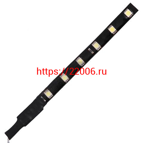 Подсветка светодиодная полоса (1 штука) 6SMD белый L=120 мм Подсветка светодиодная полоса (1 штука) 6SMD белый L=120 мм