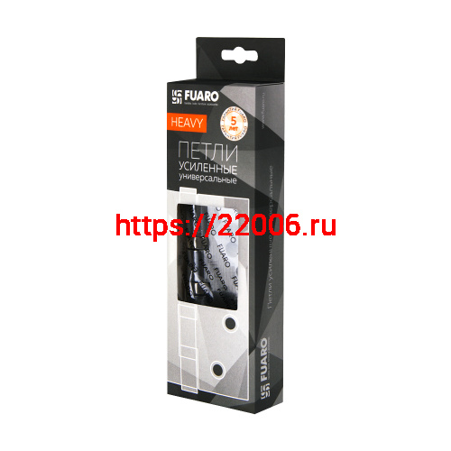 Петля Fuaro (Фуаро) универсальная HEAVY IN4400U SN (матовый никель) 100х75х3 мм фото 2