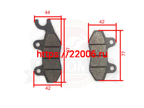 Колодки тормозные дисковый тормоз Гиро180 с ухом (правые) Z50R, Volcan, Honda SR80, Nirvana FA135 Колодки тормозные дисковый тормоз Гиро180 с ухом (правые) Z50R, Volcan, Honda SR80, Nirvana FA135